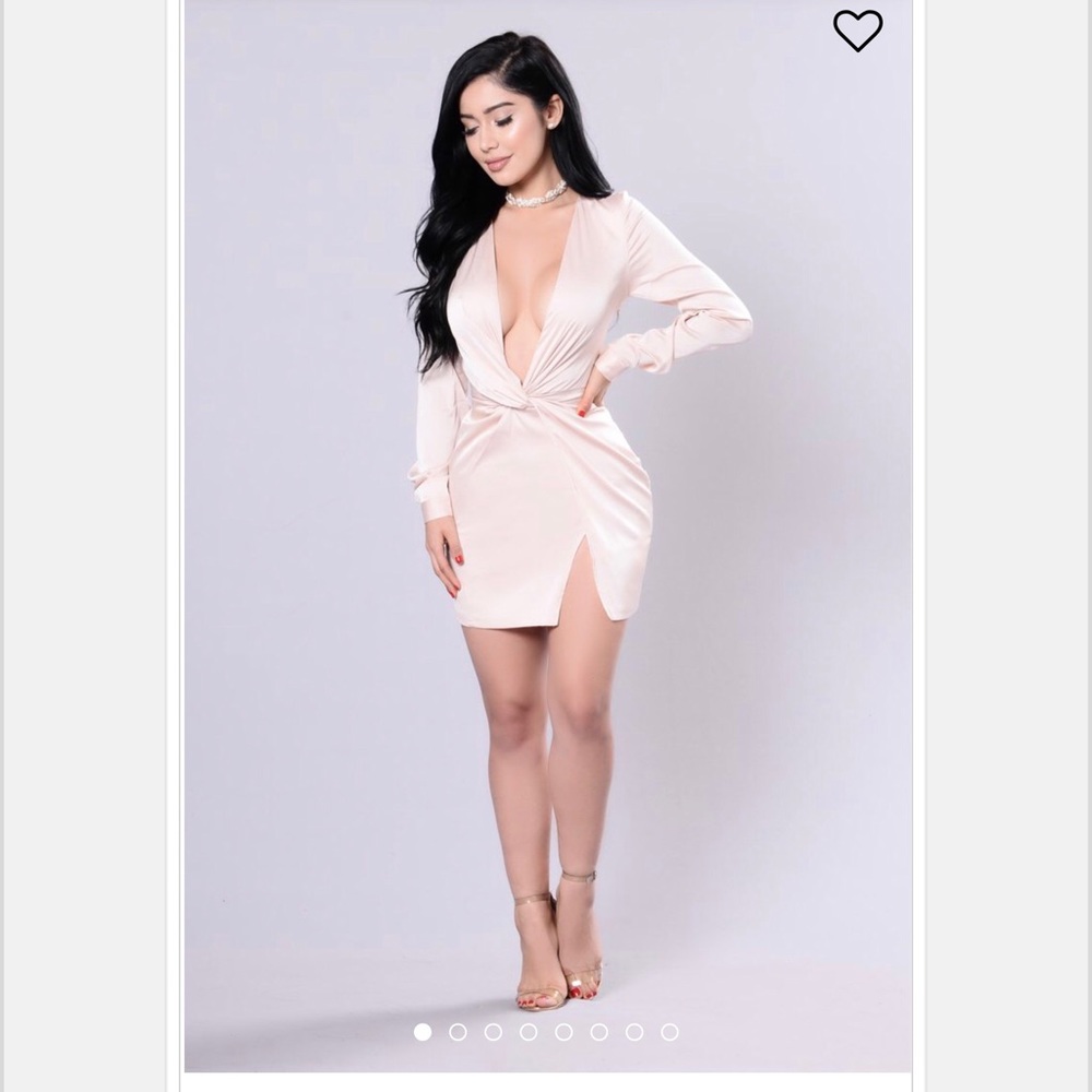 Fashion nova “sugar free dress” -taupe